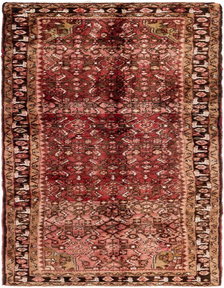 3' 7 x 10' 2 Hand Knotted Hossainabad Persian Wool Runner Rug