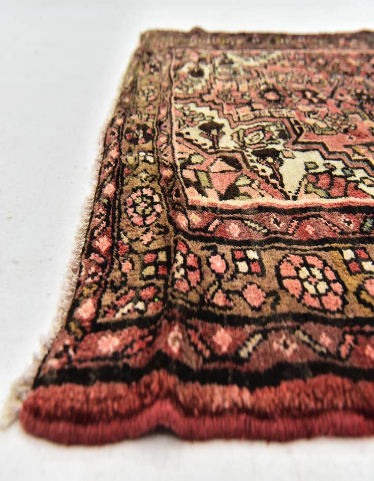 Detail image of 3' 9 x 9' 7  Hand Knotted Hossainabad Persian Wool Runner Rug