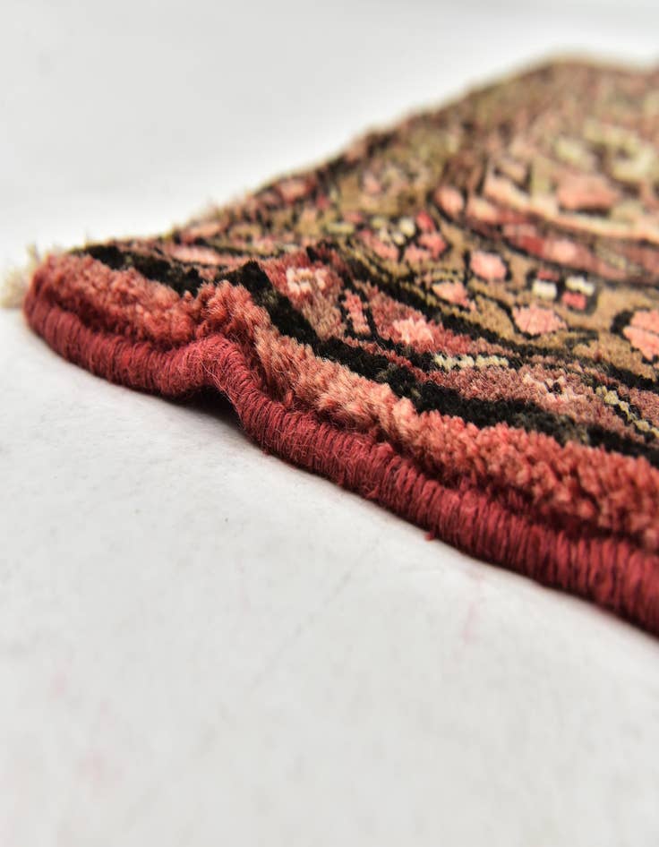 Detail image of 3' 9 x 9' 7  Hand Knotted Hossainabad Persian Wool Runner Rug