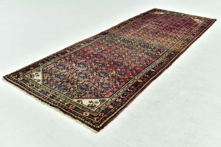 3' 10 x 10' 5 Hand Knotted Hossainabad Persian Wool Runner Rug