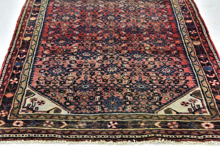3' 10 x 10' 5 Hand Knotted Hossainabad Persian Wool Runner Rug