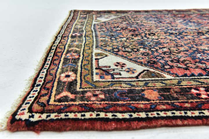 3' 10 x 10' 5 Hand Knotted Hossainabad Persian Wool Runner Rug
