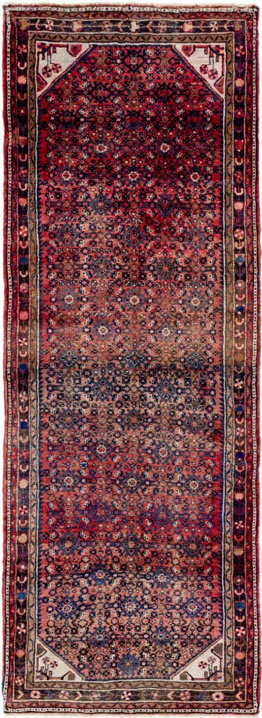 3' 10 x 10' 5 Hand Knotted Hossainabad Persian Wool Runner Rug