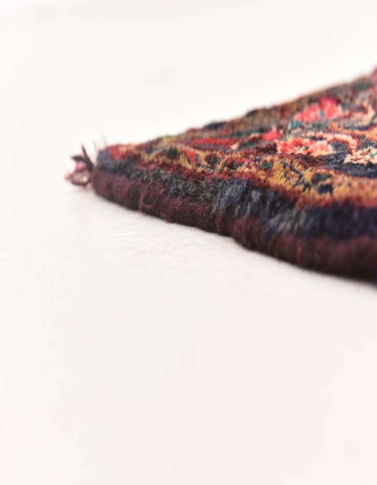 Detail image of 4' x 10' 4  Hand Knotted Hossainabad Persian Wool Runner Rug