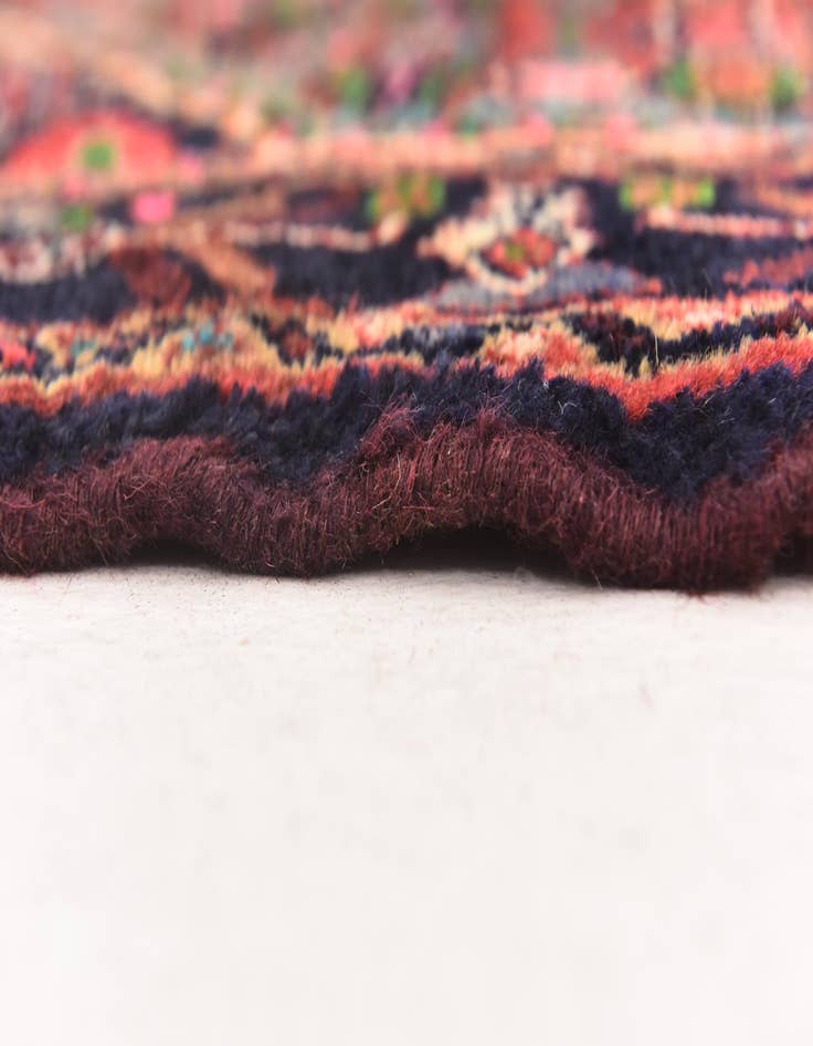 Detail image of 4' x 10' 4  Hand Knotted Hossainabad Persian Wool Runner Rug