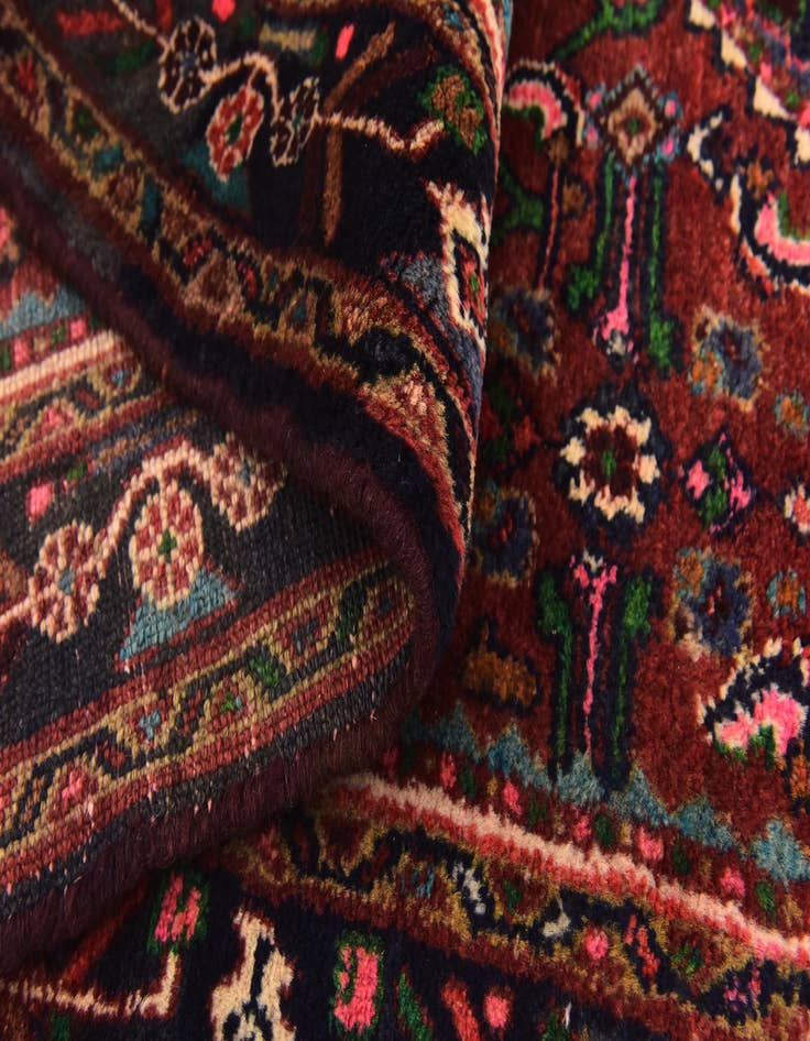 Detail image of 4' x 10' 4  Hand Knotted Hossainabad Persian Wool Runner Rug