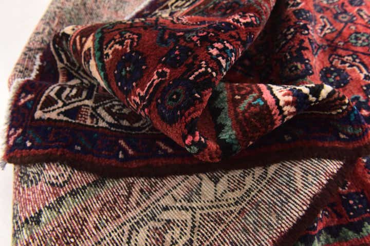 3' 6 x 10' 2 Hand Knotted Hossainabad Persian Wool Runner Rug