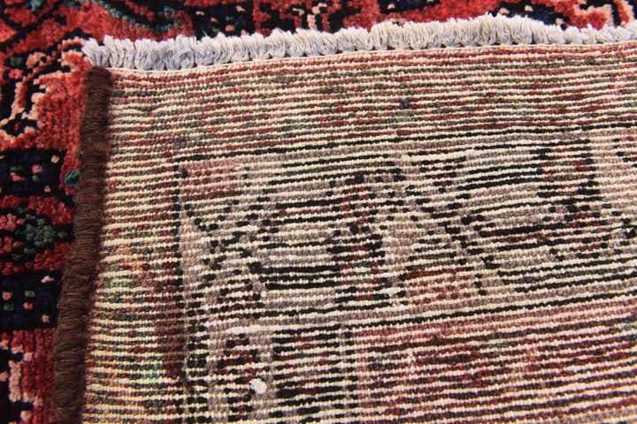 3' 6 x 10' 2 Hand Knotted Hossainabad Persian Wool Runner Rug