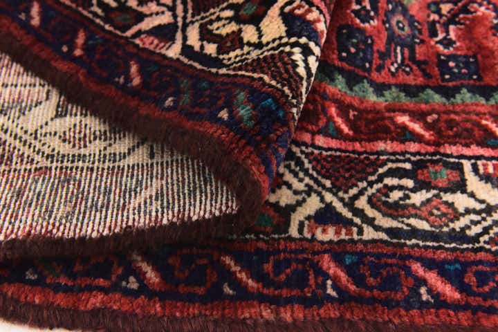 3' 6 x 10' 2 Hand Knotted Hossainabad Persian Wool Runner Rug