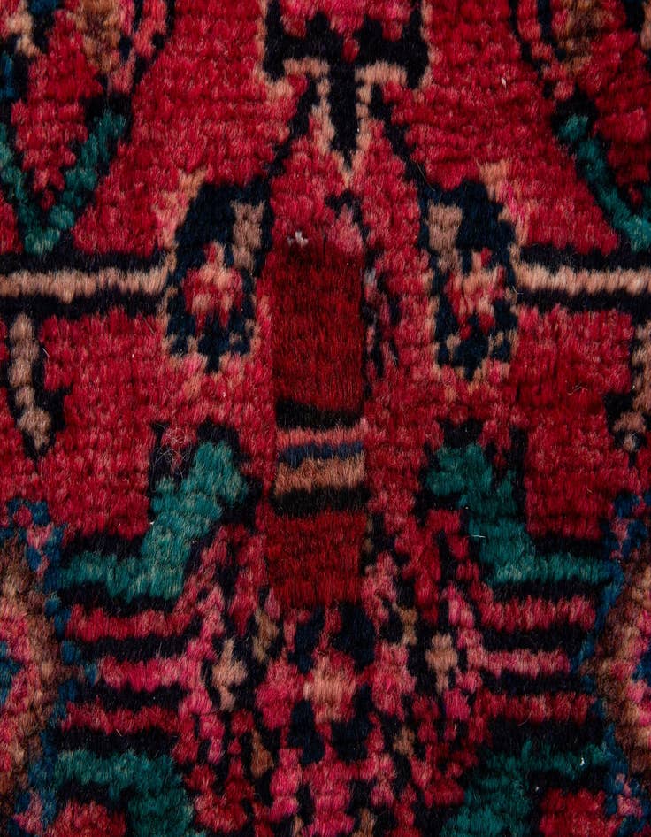 Detail image of 3' 5 x 9' 10  Hand Knotted Hossainabad Persian Wool Runner Rug