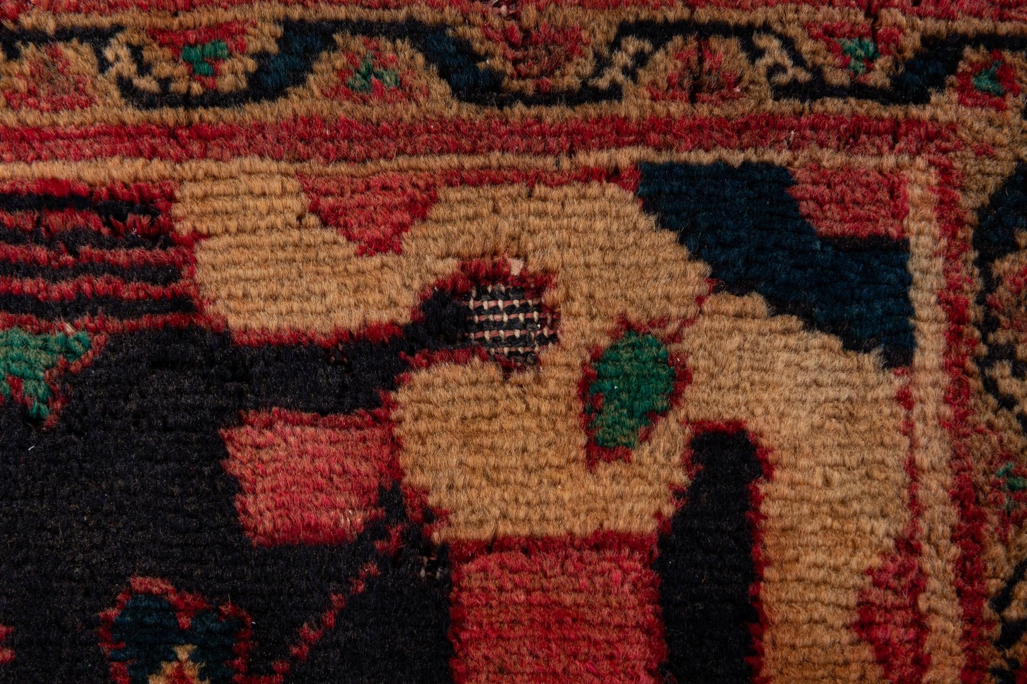 3' 5 x 9' 10 Hand Knotted Hossainabad Persian Wool Runner Rug