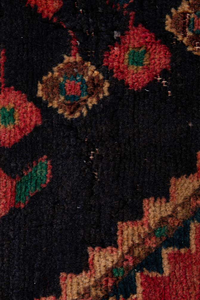 3' 5 x 9' 10 Hand Knotted Hossainabad Persian Wool Runner Rug