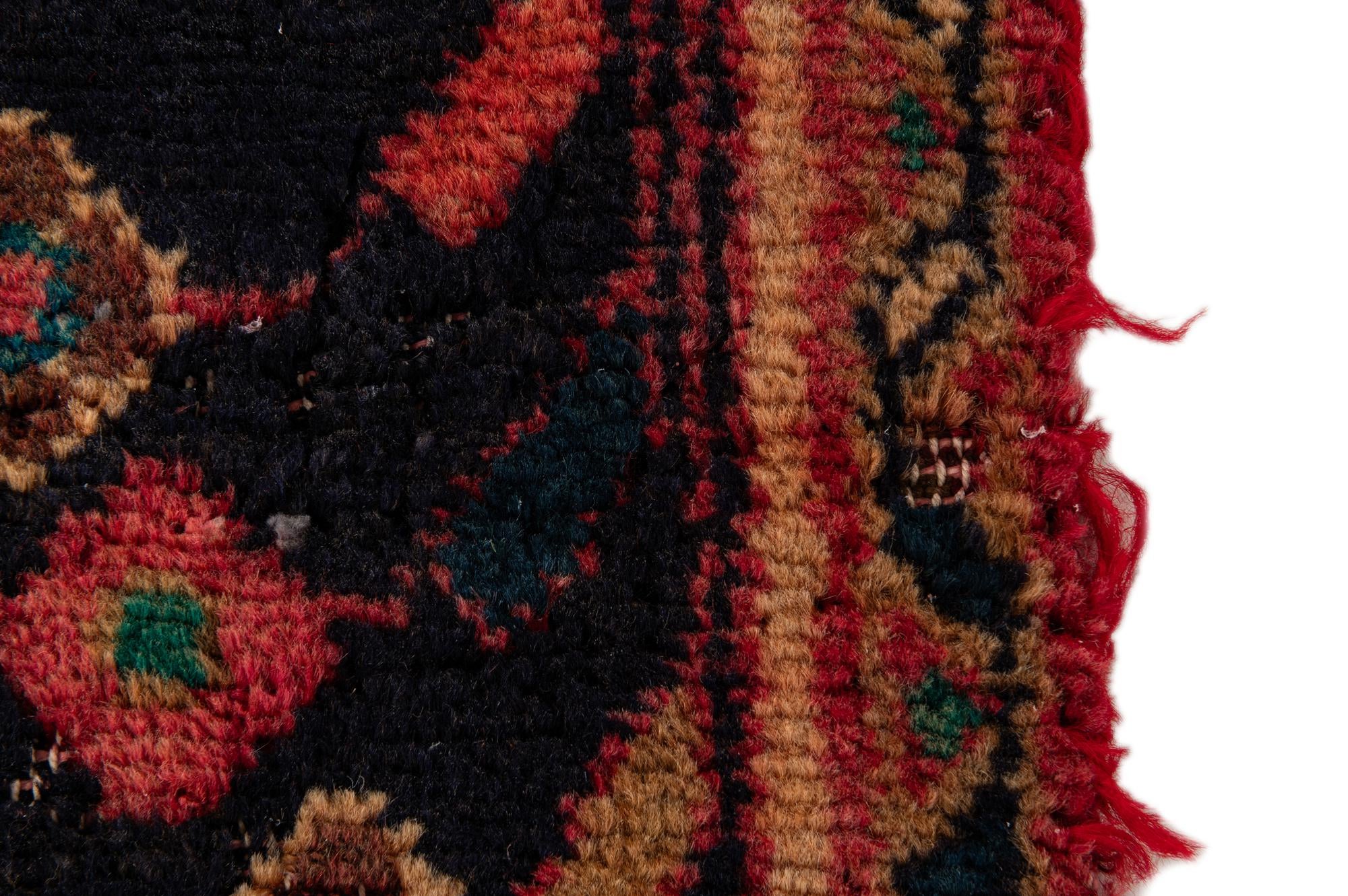 3' 5 x 9' 10 Hand Knotted Hossainabad Persian Wool Runner Rug