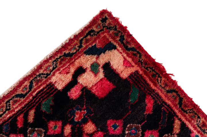 3' 5 x 9' 10 Hand Knotted Hossainabad Persian Wool Runner Rug