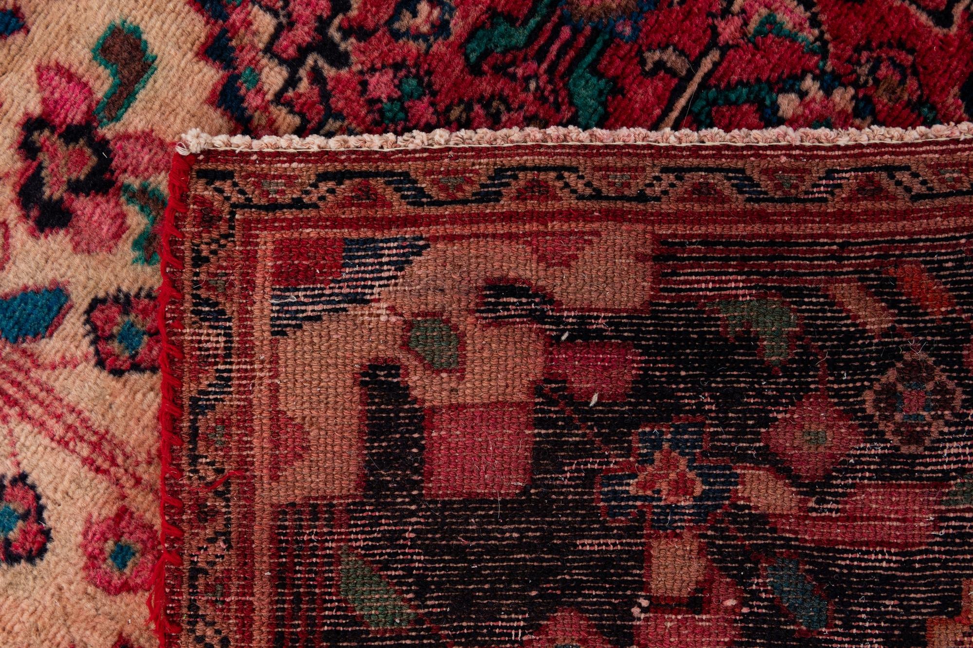 3' 5 x 9' 10 Hand Knotted Hossainabad Persian Wool Runner Rug