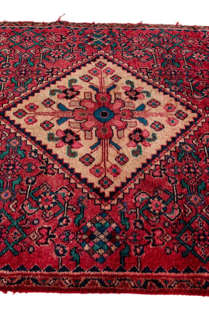 3' 5 x 9' 10 Hand Knotted Hossainabad Persian Wool Runner Rug