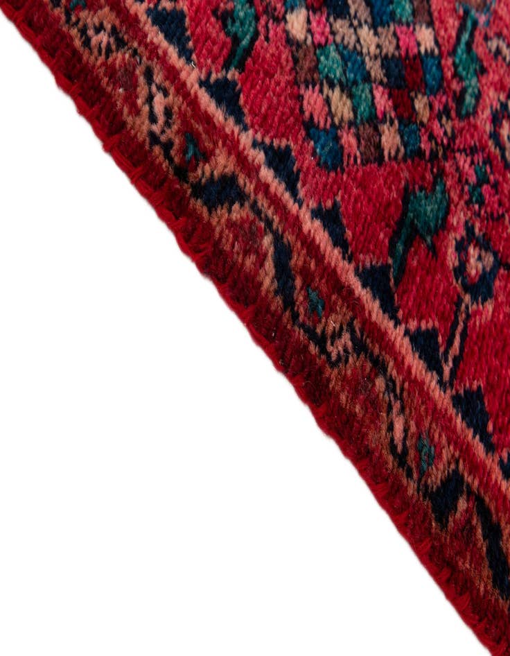 Detail image of 3' 5 x 9' 10  Hand Knotted Hossainabad Persian Wool Runner Rug