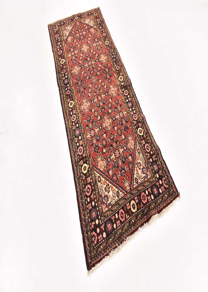 3' 4 x 8' 5 Hand Knotted Hossainabad Persian Wool Runner Rug