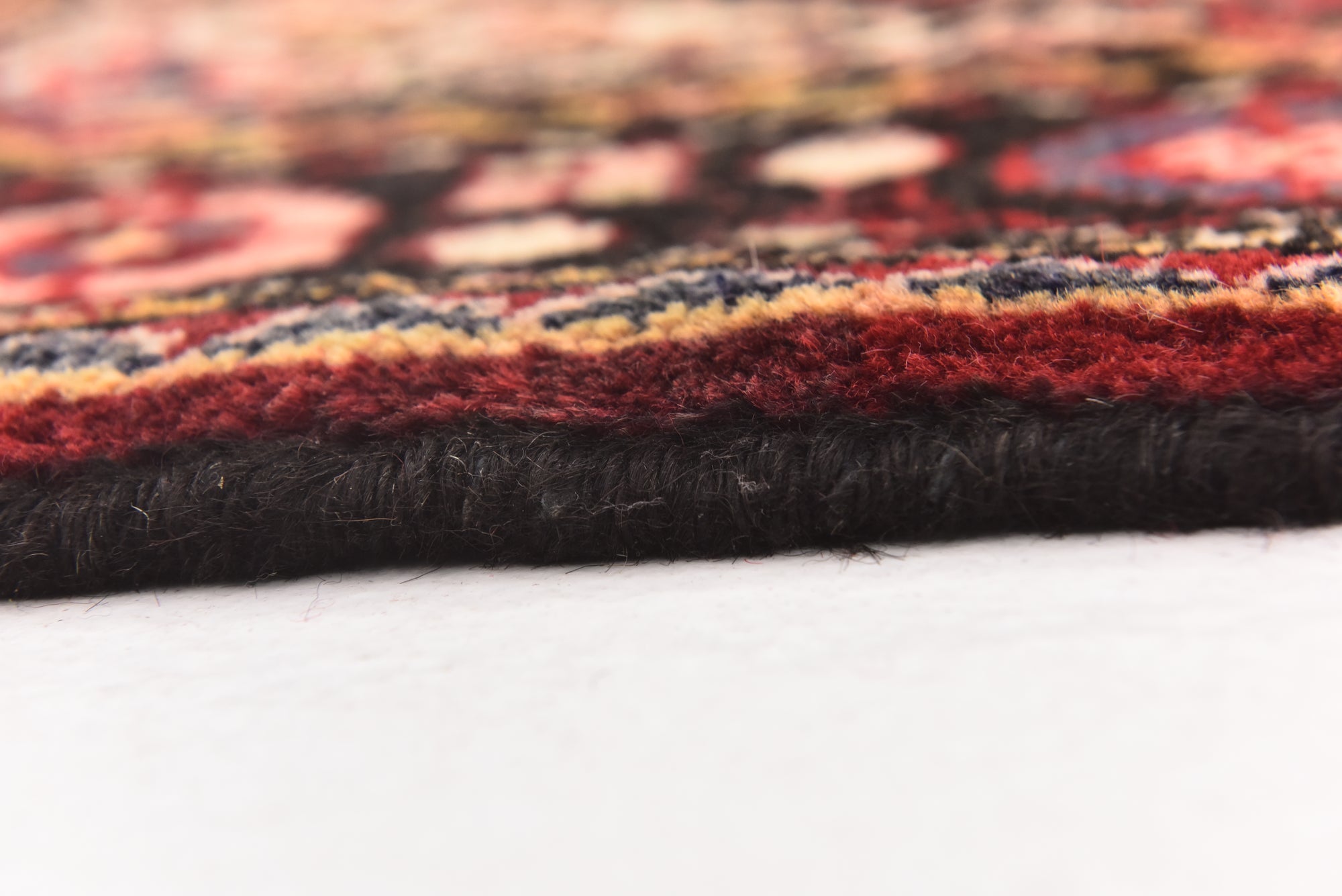 3' 4 x 8' 5 Hand Knotted Hossainabad Persian Wool Runner Rug