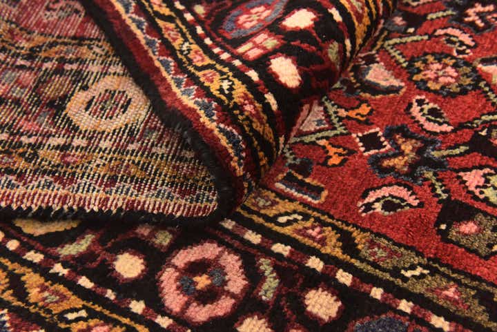 3' 4 x 8' 5 Hand Knotted Hossainabad Persian Wool Runner Rug