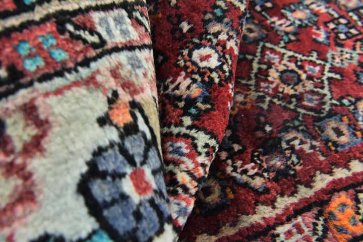 3' 5 x 10' 2 Hand Knotted Hossainabad Persian Wool Runner Rug