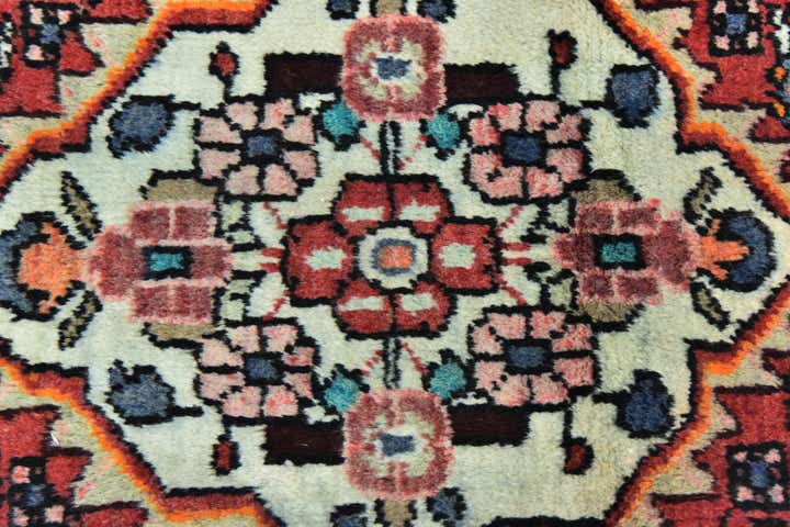 3' 5 x 10' 2 Hand Knotted Hossainabad Persian Wool Runner Rug