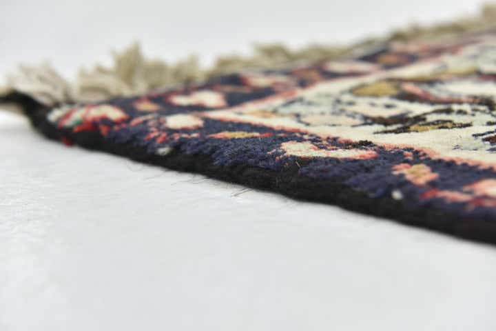 4' 3 x 10' 5 Hand Knotted Hossainabad Persian Wool Runner Rug