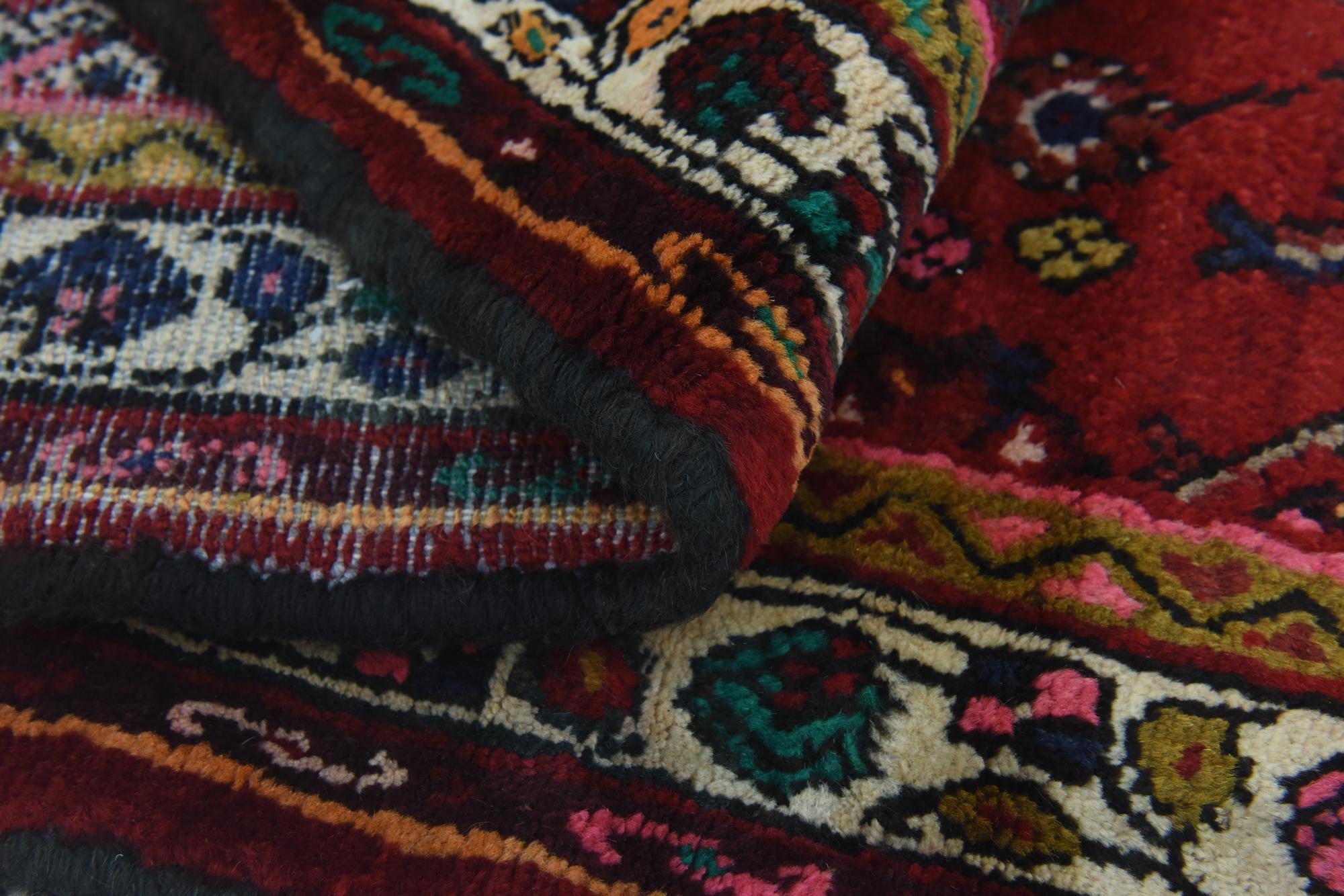 115cm x 295cm anudado a mano Hossainabad Alfombra Persa Lana Pasillera