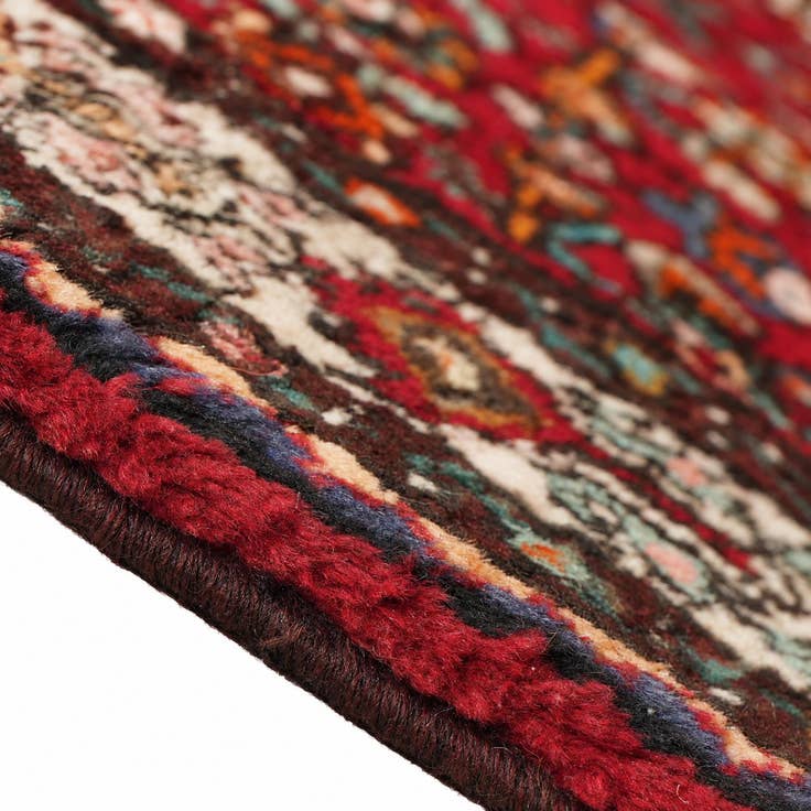 Detail image of 4' x 10' 5 Hand Knotted Hossainabad Persian Wool Runner Rug