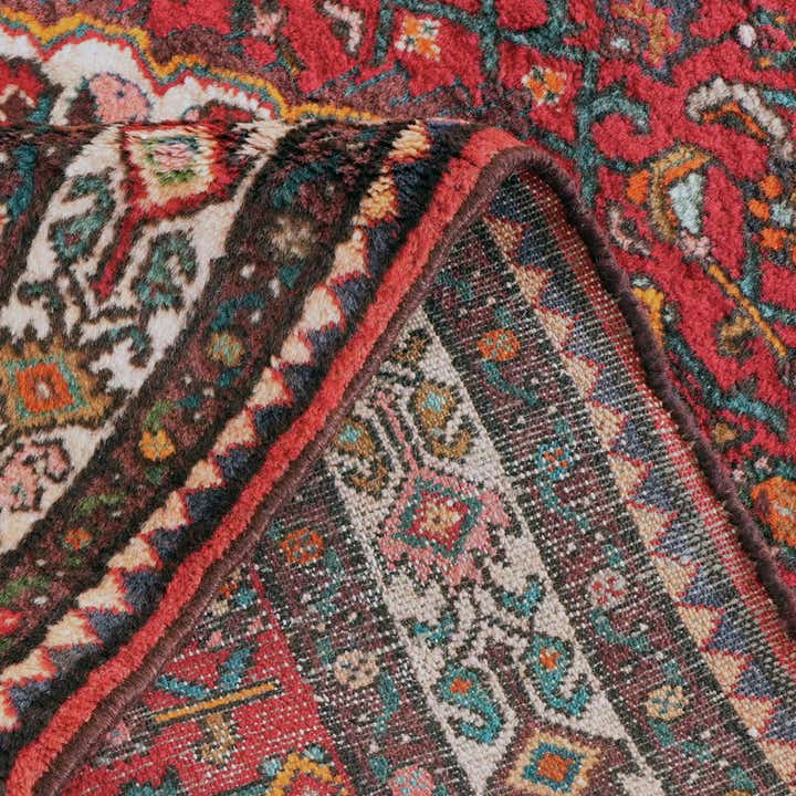 4' x 10' 5 Hand Knotted Hossainabad Persian Wool Runner Rug