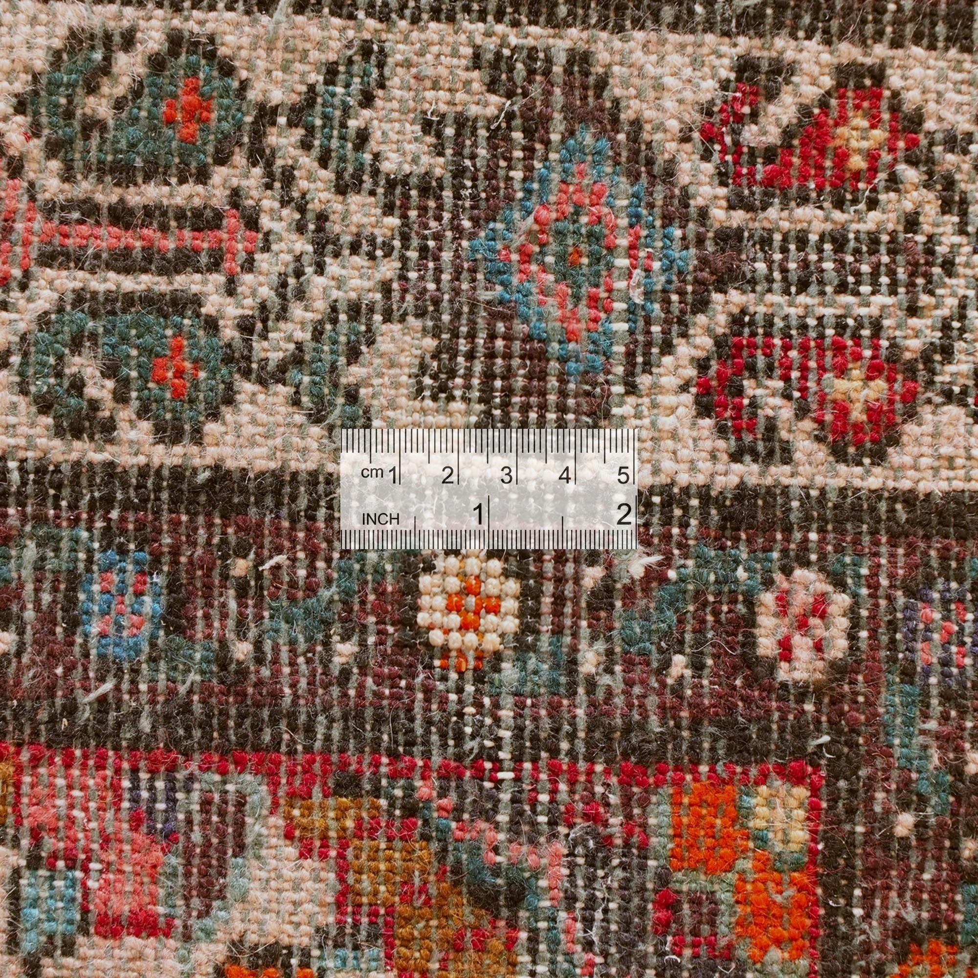 120cm x 320cm Hand Knotted Hossainabad Persian Wool Runner Rug