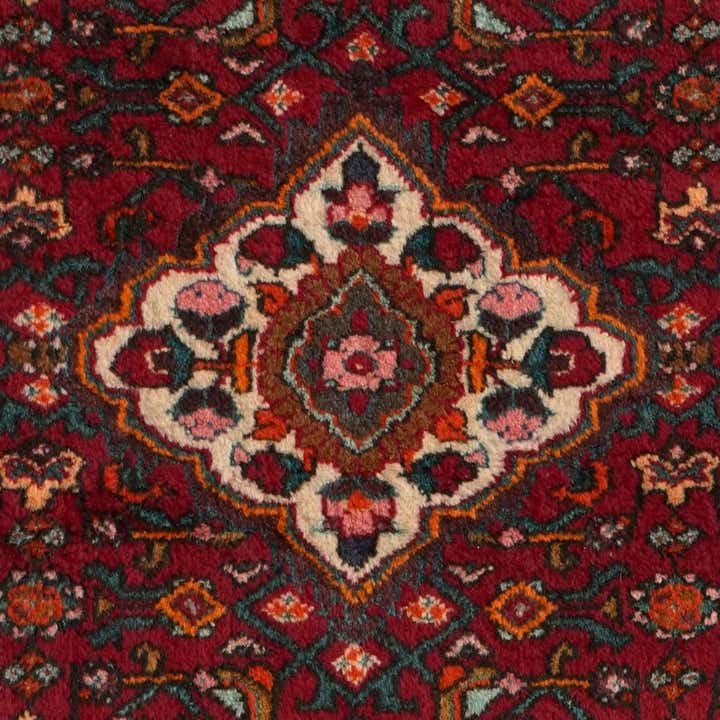 4' x 10' 5 Hand Knotted Hossainabad Persian Wool Runner Rug