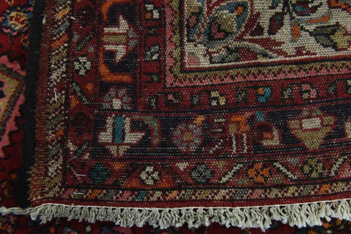 4' x 10' Hand Knotted Hossainabad Persian Wool Runner Rug