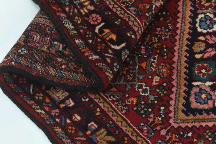4' x 10' Hand Knotted Hossainabad Persian Wool Runner Rug