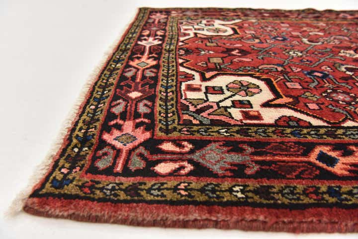3' 8 x 9' 8 Hand Knotted Hossainabad Persian Wool Runner Rug