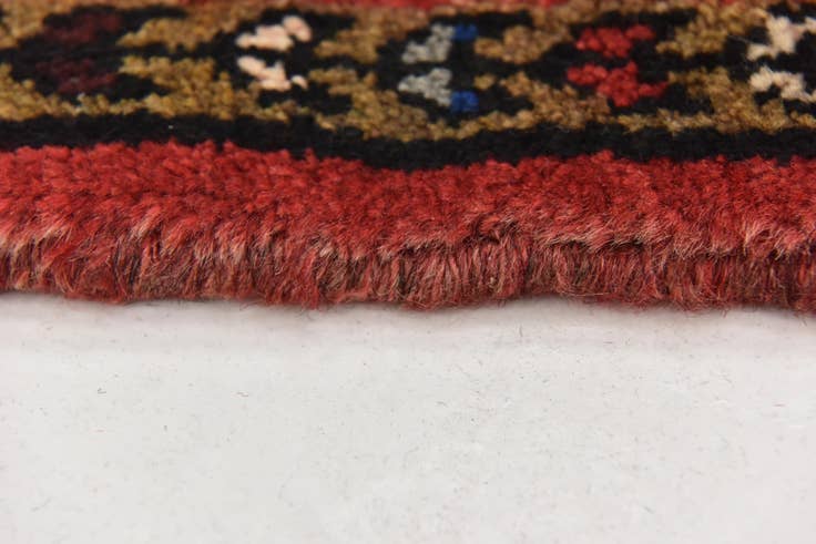 Detail image of 3' 8 x 9' 8 Hand Knotted Hossainabad Persian Wool Runner Rug