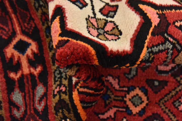 3' 8 x 9' 8 Hand Knotted Hossainabad Persian Wool Runner Rug