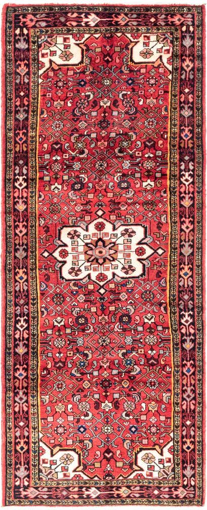 3' 8 x 9' 8 Hand Knotted Hossainabad Persian Wool Runner Rug