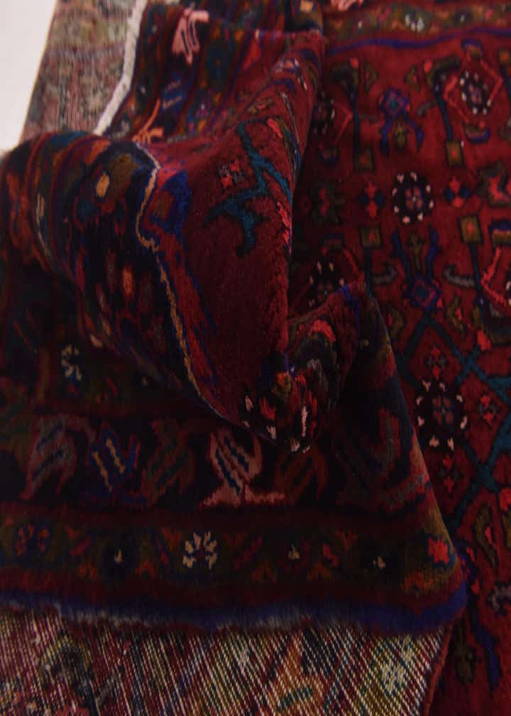 3' 10 x 9' 9 Hand Knotted Hossainabad Persian Wool Runner Rug