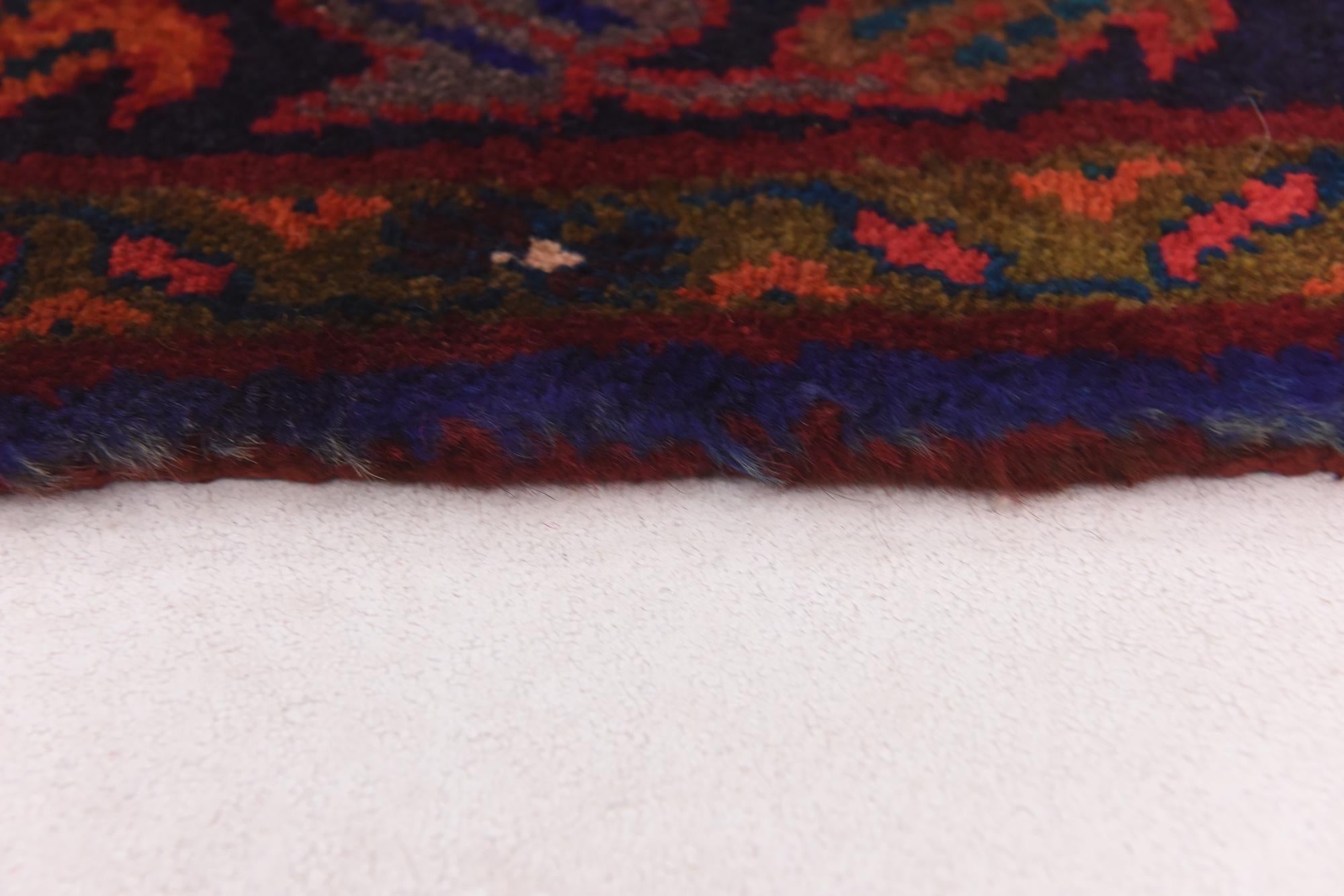3' 10 x 9' 9 Hand Knotted Hossainabad Persian Wool Runner Rug