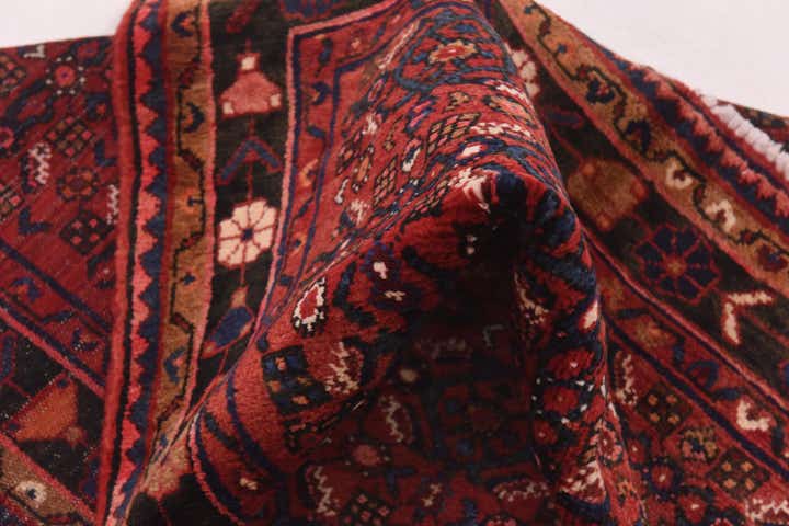 4' x 11' Hand Knotted Hossainabad Persian Wool Runner Rug