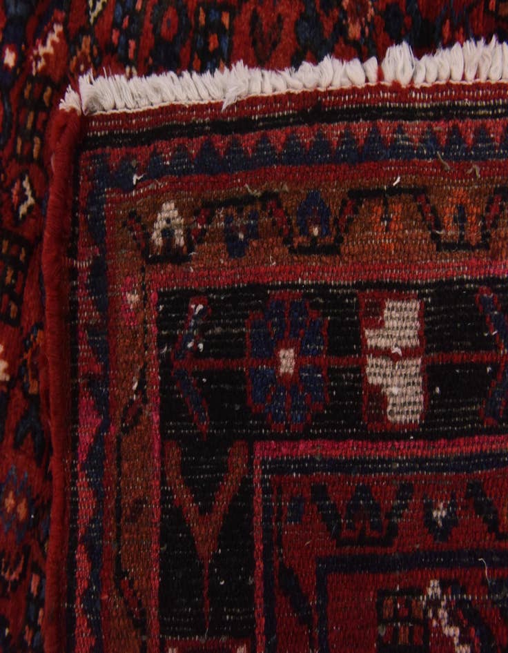 Detail image of 4' x 11'  Hand Knotted Hossainabad Persian Wool Runner Rug