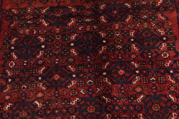 4' x 11' Hand Knotted Hossainabad Persian Wool Runner Rug