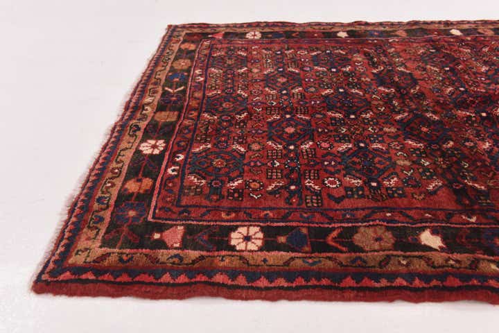 4' x 11' Hand Knotted Hossainabad Persian Wool Runner Rug