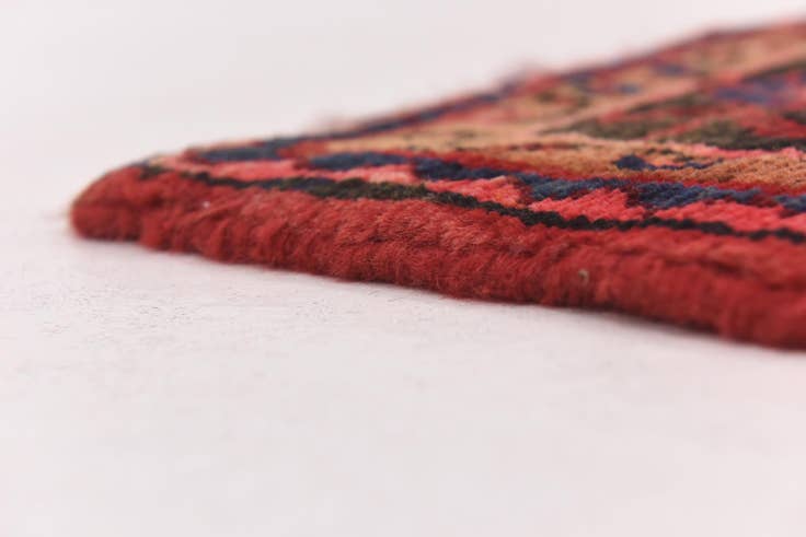 Detail image of 4' x 11' Hand Knotted Hossainabad Persian Wool Runner Rug