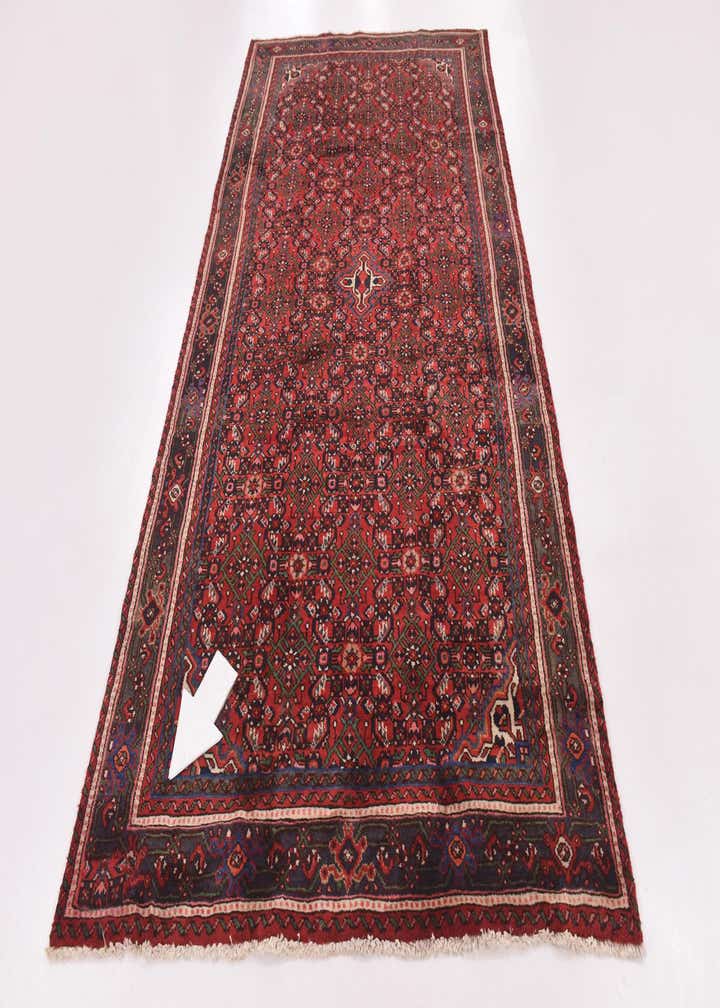 5' x 9' 6 Hand Knotted Hossainabad Persian Wool Runner Rug