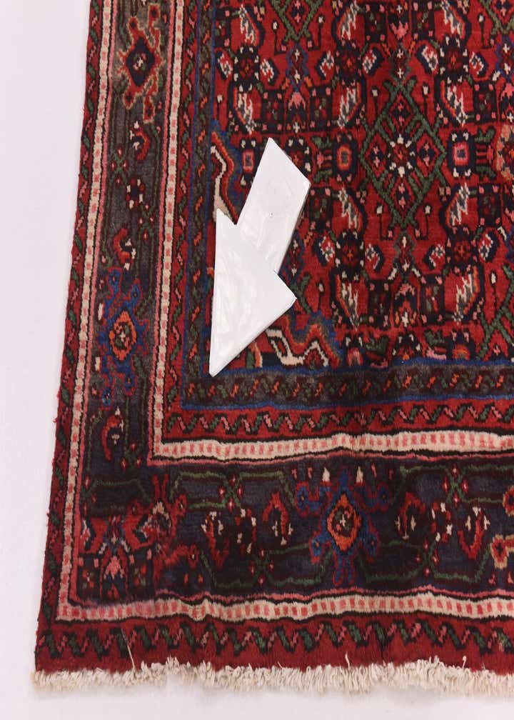 5' x 9' 6 Hand Knotted Hossainabad Persian Wool Runner Rug