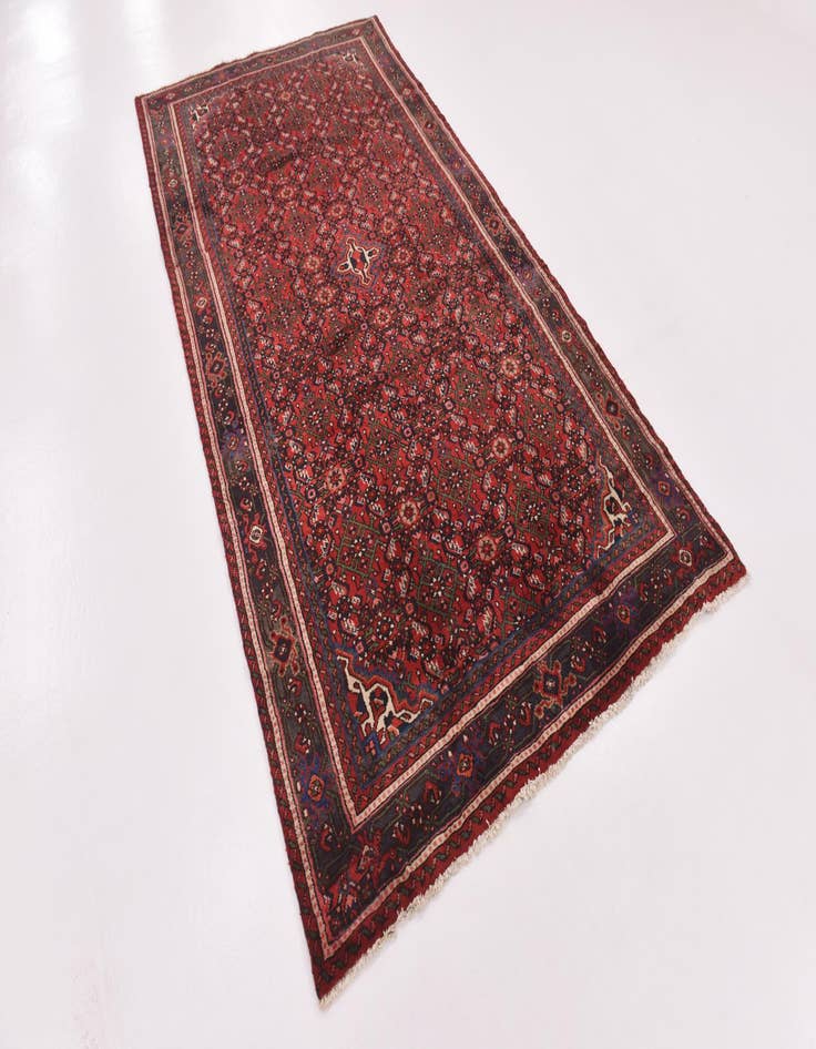 Detail image of 5' x 9' 6 Hand Knotted Hossainabad Persian Wool Runner Rug