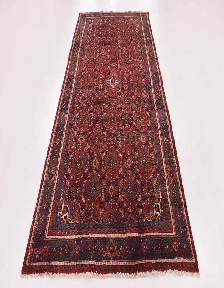 Detail image of 5' x 9' 6 Hand Knotted Hossainabad Persian Wool Runner Rug