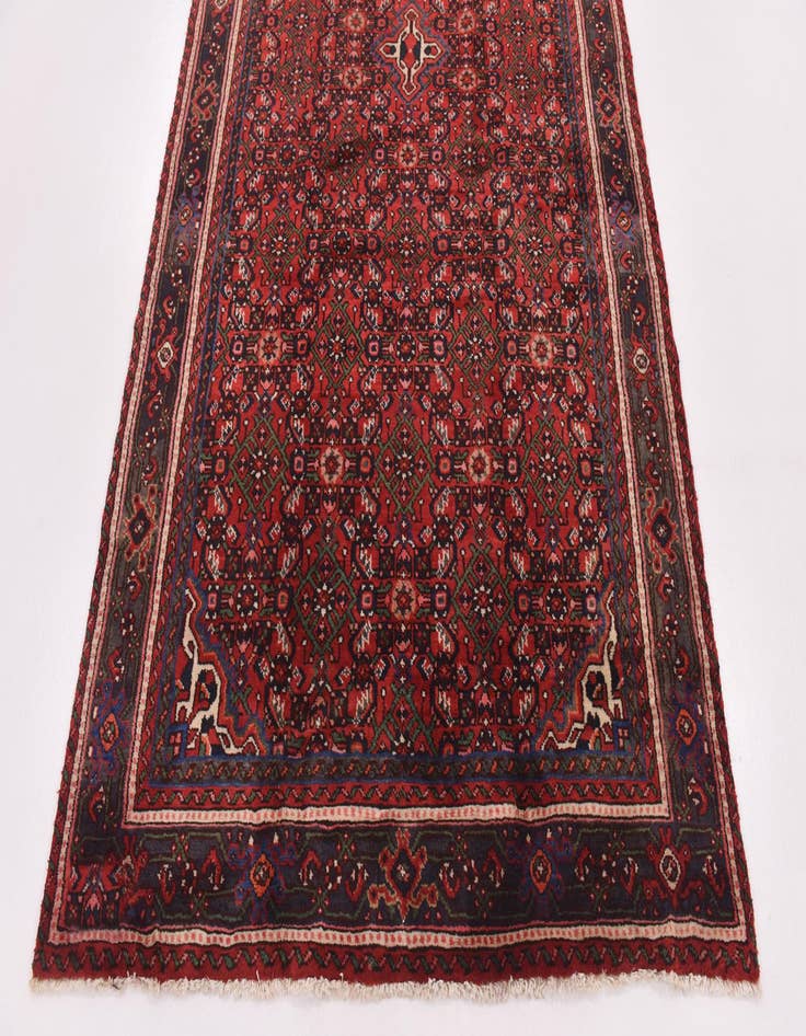 Detail image of 5' x 9' 6 Hand Knotted Hossainabad Persian Wool Runner Rug